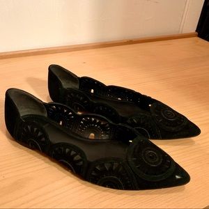 Tory Burch Black Flats